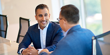 Shashi Khiani speaking with someone